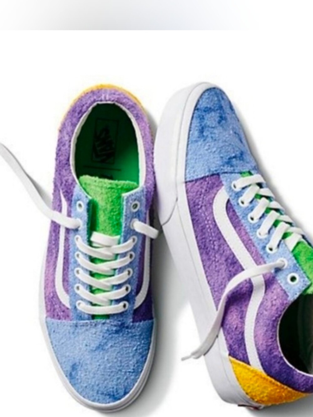 Vans x Anderson Paak Old Skool Women Yellow Purple Ziti Low Top hairy suede 0926